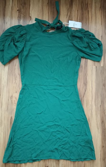 Nowa letnia sukienka z wiskozy bufiaste rękawy Next rozmiar 12