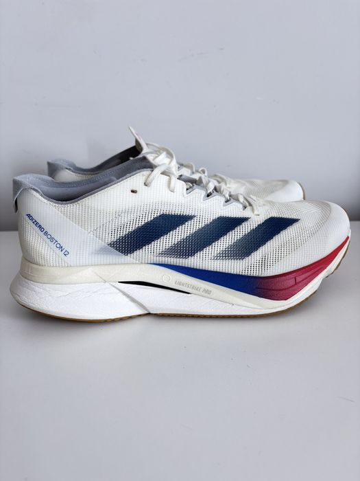 Adidas Adizero Boston 12 Lightstrike Pro Białe Do Biegania Rozmiar 42 2/3