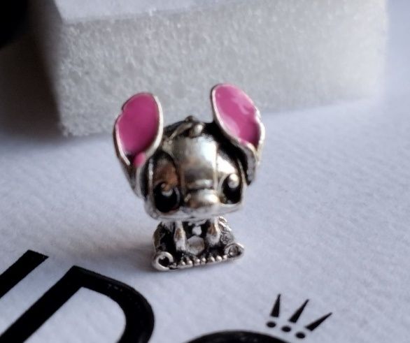 Nowy charms serce czerwone + Stich