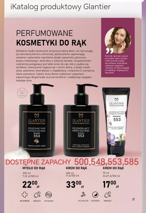 GLANTIER zestaw krem+mydło