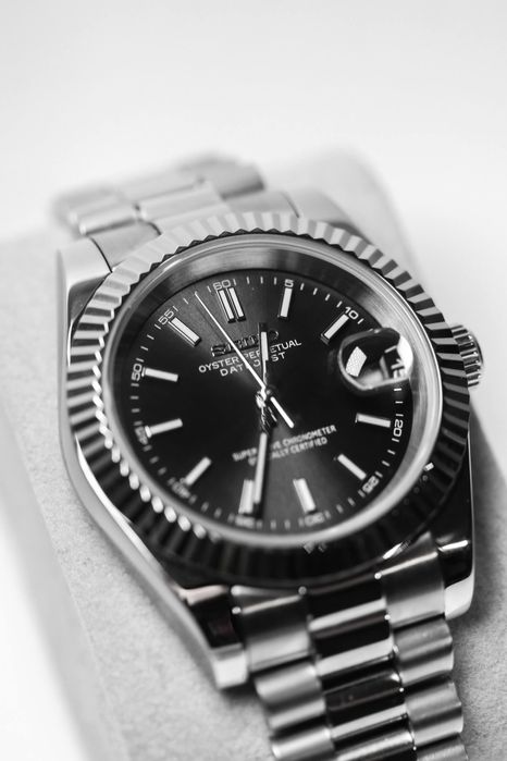 Zegarek Custom Mod Datejust Black President Seiko Mod