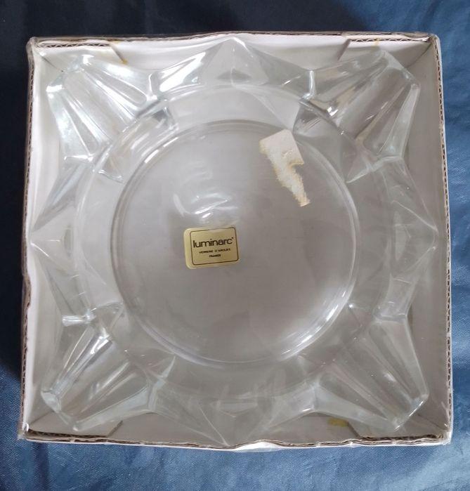 Cinzeiro de cristal Luminarc dos anos 80