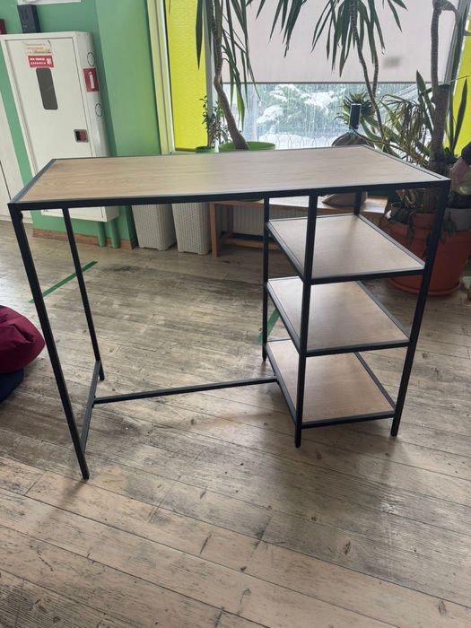 Стіл барний TRAPPEDAL 60х120 дуб/чорний JYSK