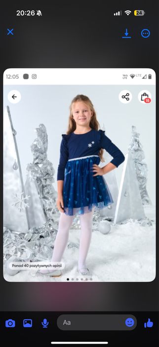 Sukienka dla dziewczynki  Kraina Lodu Sinsay