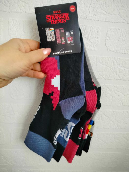 Skarpety wysokie damskie męskie unisex Stranger Things 35-38