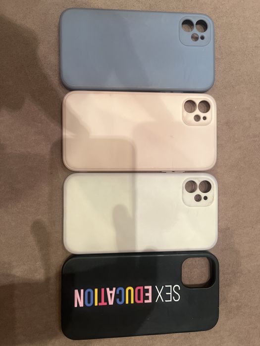 Набір чохлів для iPhone 11 (4 шт.) — матові, силіконові, принт