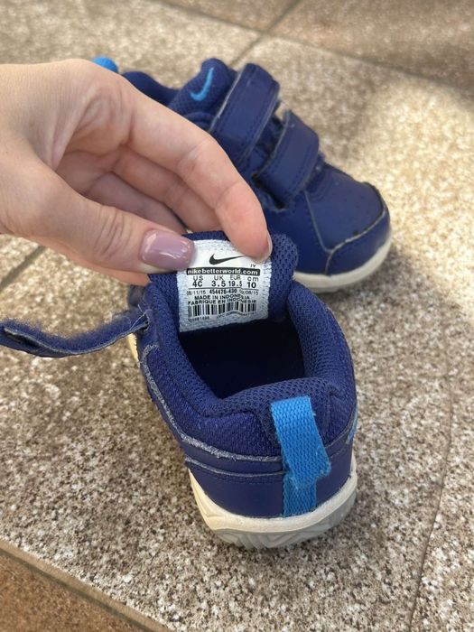 Дитячі сині кросівки кеди Nike 19,5 19 розмір 10 см устілка
