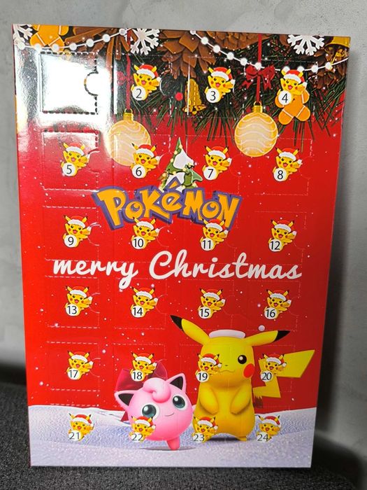 Kalendarz adwentowy Pokemon Pikachu Boże Narodzenie Mikołaj adwent