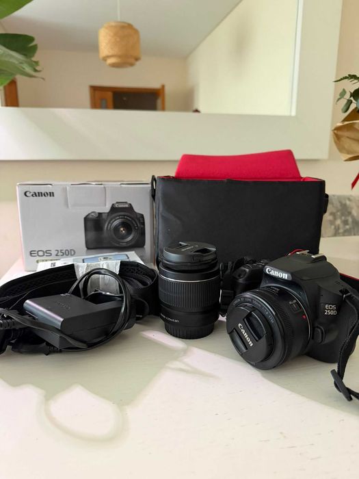Canon 250d + 50mm 1.8 + 18-55mm