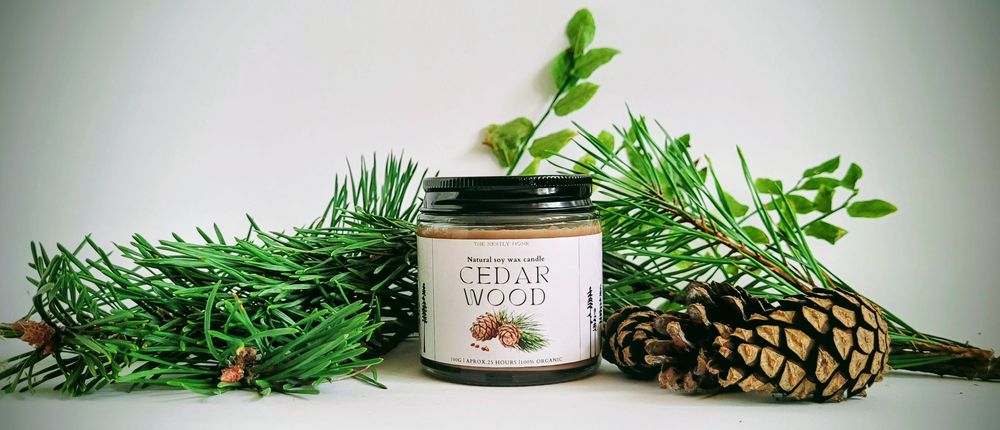 Świeca sojowa, Cedr 100 ml, Świeca cedrowa – naturalna, handmade, eko