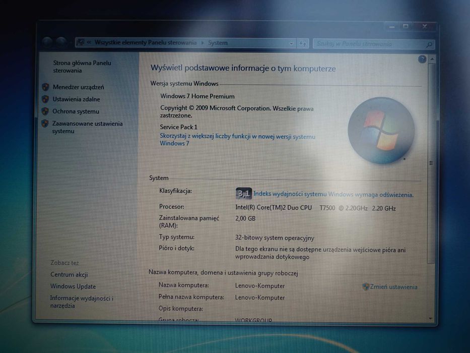 Laptop Lenovo ThinkPad T61