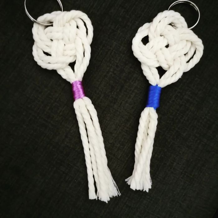 Porta chaves em Macramé