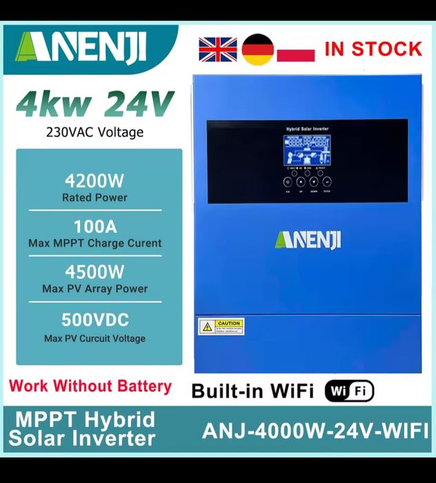 Інвертор гібридний ANENJI  ANJ-4200 з WIFI та вих RJ465