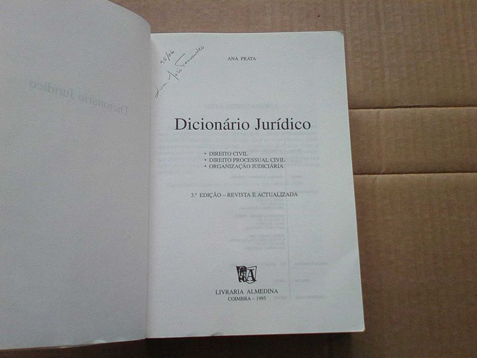 Dicionário Jurídico - Ana Prata