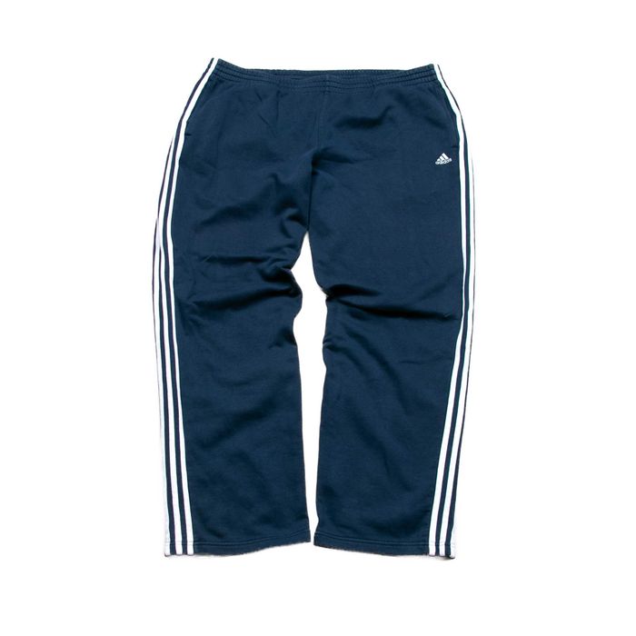 Adidas baggy spodnie dresowe z paskami bawełniane XXL szerokie nogawki