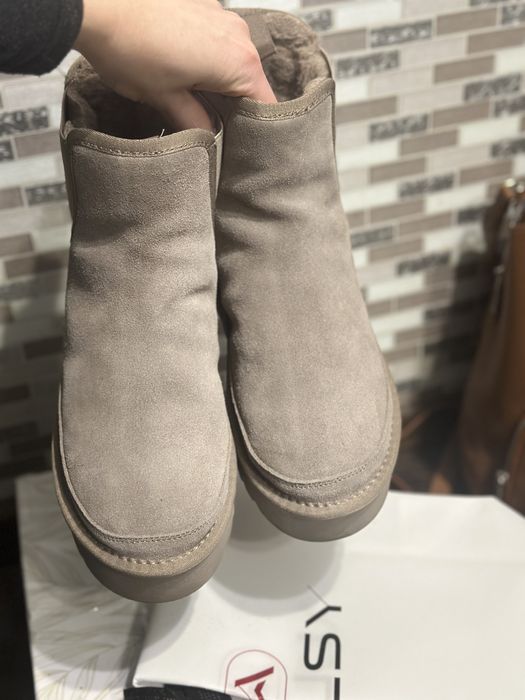 Уггі жіночі натуральний замш і бавовна 41 повний розмір