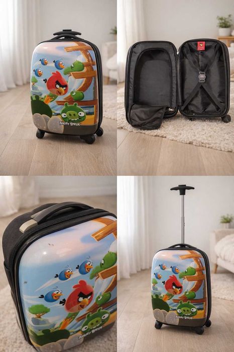 Walizka dziecięca Angry Birds na kółkach podręczna Twarda Obudowa  kabinowa