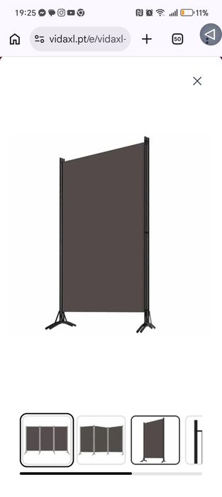 Divisória Biombo preto 1.80 x 2.60 MTS comprado dia 02/05 chegou dia 10/05 e não foi utilizado..