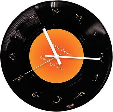 STYLOWY Zegar ścienny WINYL nowoczesny analogowy na ścianę vintage