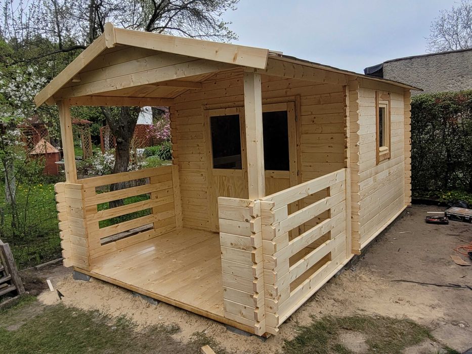 solidny DOMEK letniskowy+taras*5x3*15 m2*GNIEZNO*balik 34mm*SUPER CENA