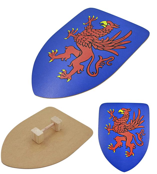 Tarcza rycerza drewniana Herb Gryf rycerska kostium strój dla dziecka