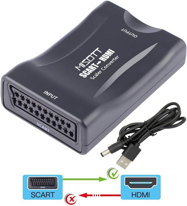 Адаптер конвертер видео/аудио HDMI-SCART до 1080p ШАРА ціна