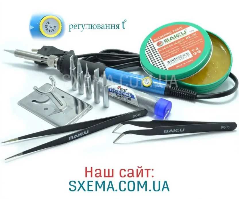 Паяльник з регулюванням температури WorkTech 947 (60W 220V 200-450°C)