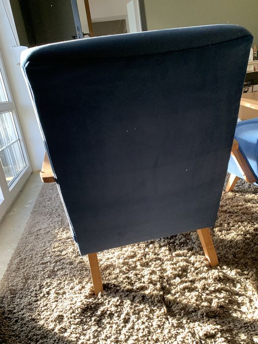 Fotele a'la Hallabala granatowe