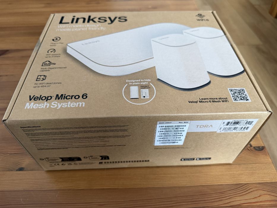 Router Linksys Dwupasmowy System Mesh Velop Micro Wi-Fi 6 3 Gb/s 3 szt