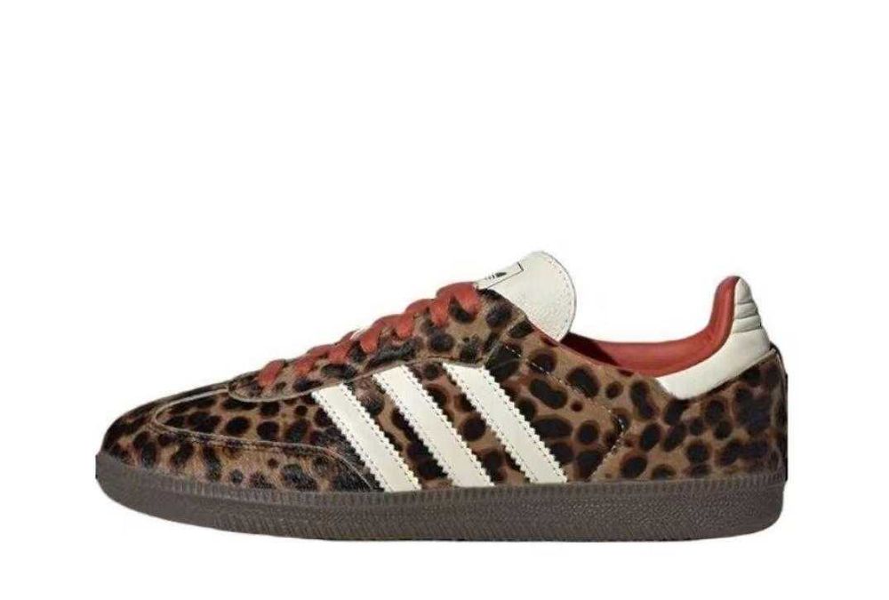 Adidas Samba OG Wzór Lamparta z Białymi Paskami R.41