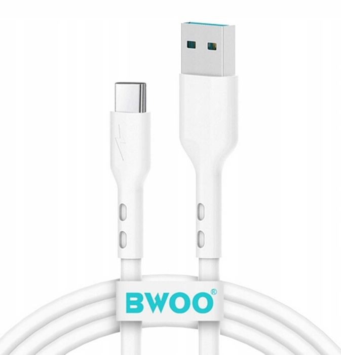 BWOO uniwersalny szybki kabel  BO-X172C 3A USB-A/USB-C 1M biały