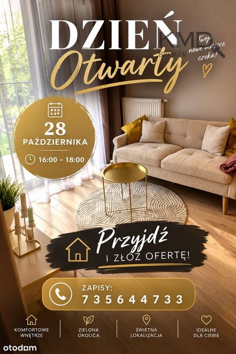 z dala od miejskiego zgiełku ale blisko miasta Koncertowa 43,09m2