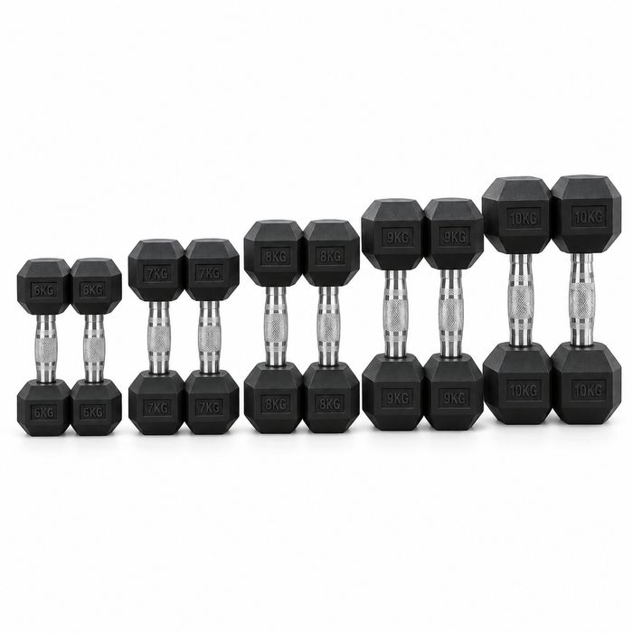 Hantle HEX Zestaw 1-10 kg 110 kg 20 szt 2 Stojaki