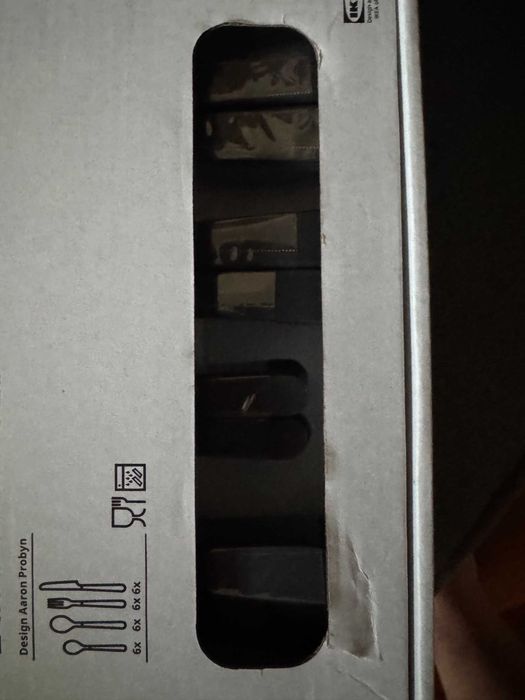 IKEA DOFTSKÖLD komplet sztućców, 24 szt. czarny DOFTSKOLD