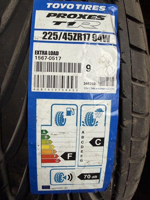 Nowe 4x Toyo 225/45 R17 94W Proxes T1R