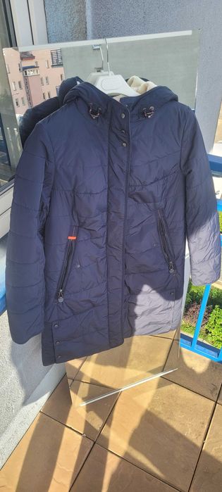 Puchowa płaszcz kurtka niebieska zimowa damska nf nortfolk m