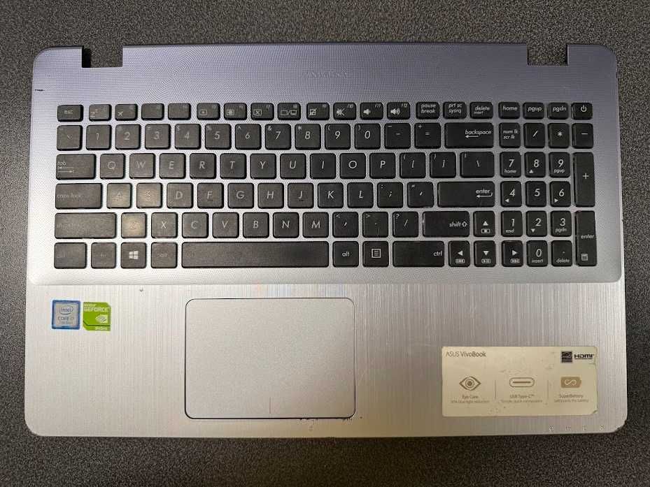 Oryginalny używany palmrest z klawiaturą i touchpadem Asus VivoBook X542U