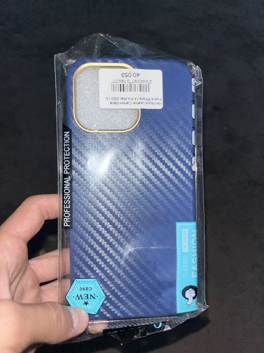 накладка leather carbon metal frame iphone 14 pro max