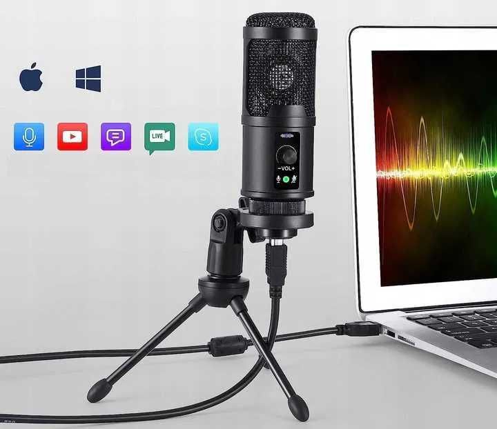Mikrofon GAMINGOWY USB Pojemnościowy Studyjny