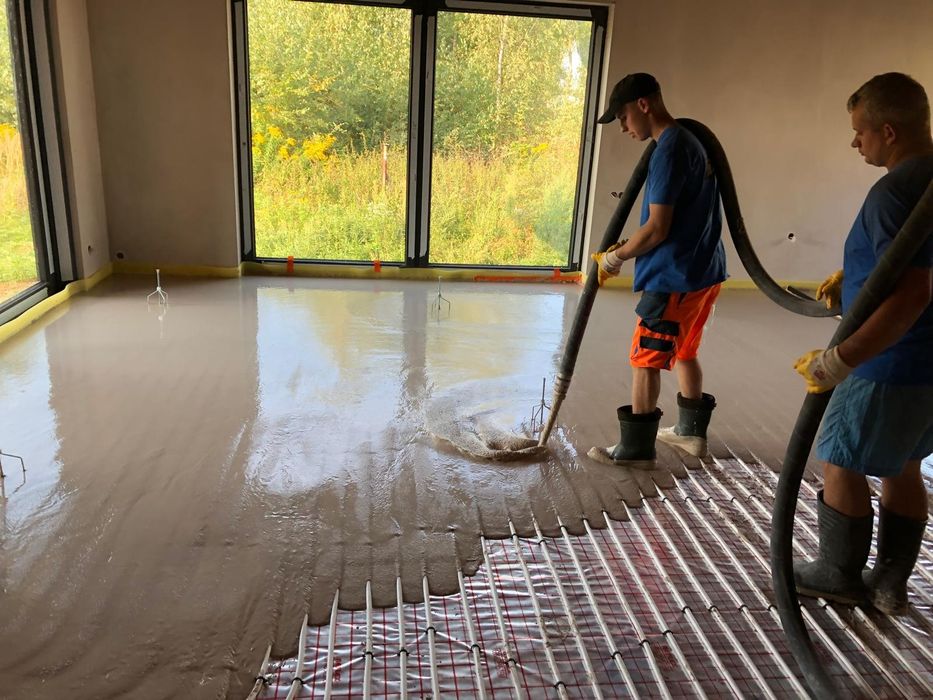 Posadzki, wylewk anhydrytowe na ogrzewanie podtogowe, pianobeton