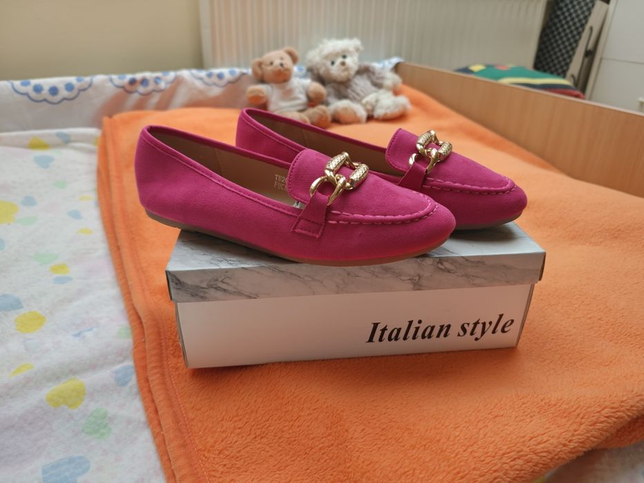 Buty zamszowe rozmiar 37 kolor turkusowy