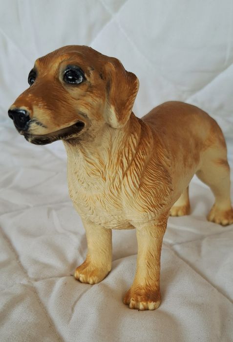 Pies i ryś, piękne i realistyczne figurki wykonane z twardej gumy