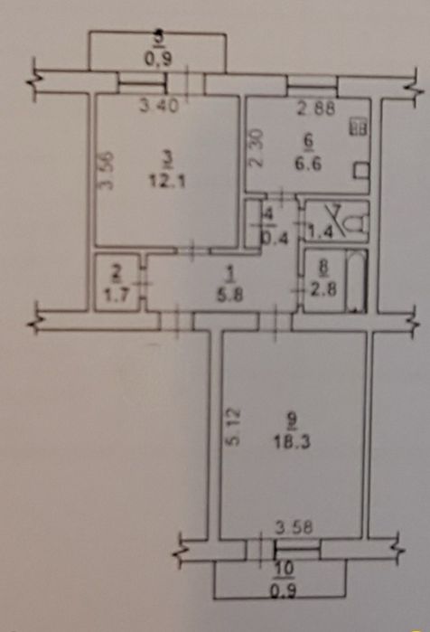 Продаю 2к.кв. Спецпроэкт, Автономка, Корабельный р/н