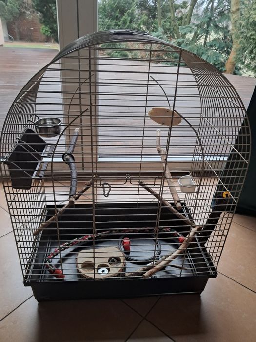 Klatka z akcesoriami  do Papugi lub innych ptaszków