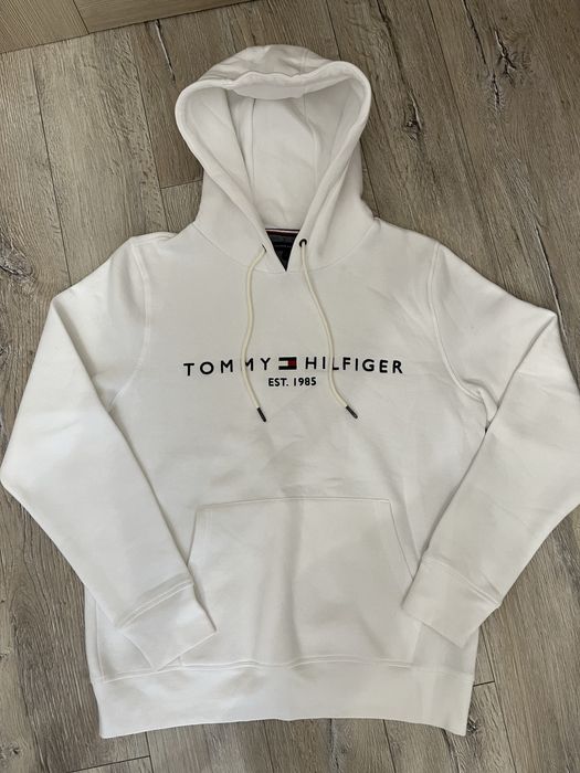 Bluza Tommy Hilfiger biała z kapturem