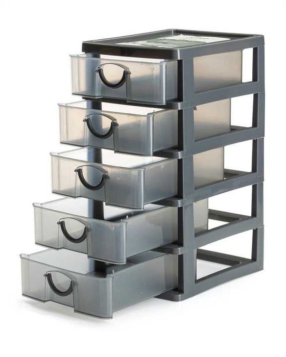 Organizer na drobiazgi z 5 szufladami 5five Simply Smart bezbarwny
