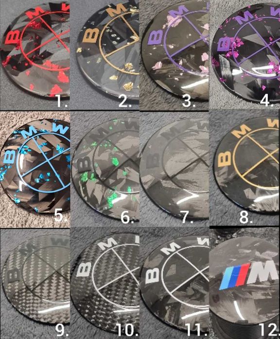 Símbolos BMW Carbono (Capô, Mala, Jantes, Volante) 100% Personalizável