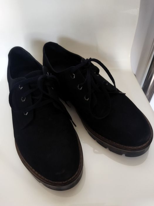 Buty zamszowe czarne roz 43 wkladka 28 cm