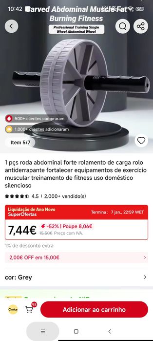 Roda para abdominais