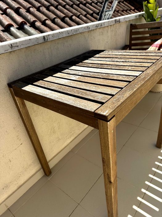 Mesa Jardim Ikea NÄMMARÖ, Mesa, exterior, castanho claro c/velatura, 75x63 cm